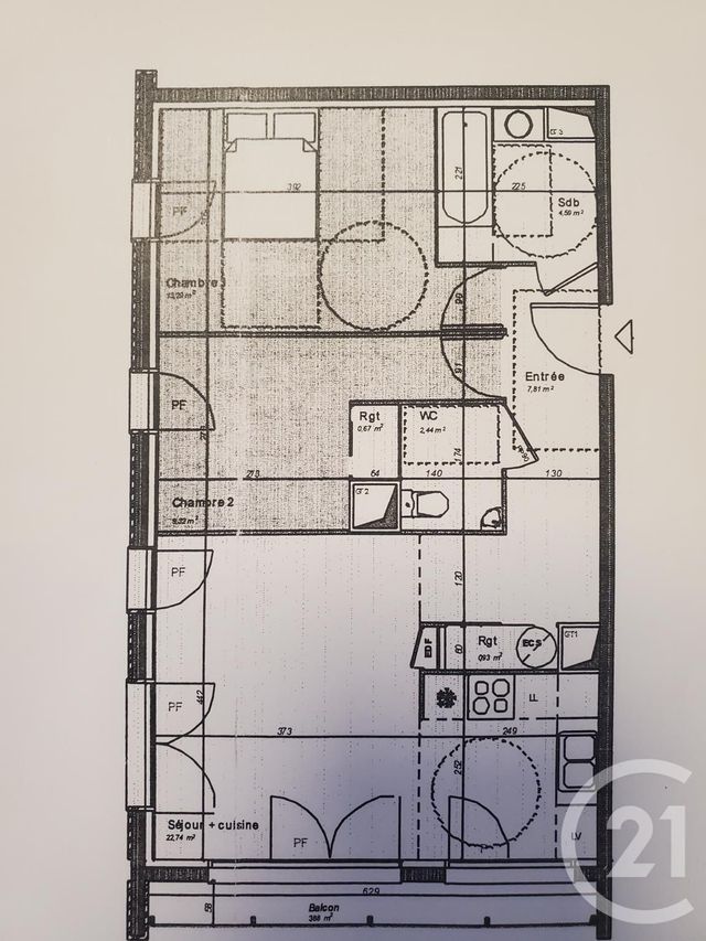 Appartement F3 &agrave; louer - 3 pi&egrave;ces - 61,80 m2 - Mont St Aignan - 76 - HAUTE-NORMANDIE